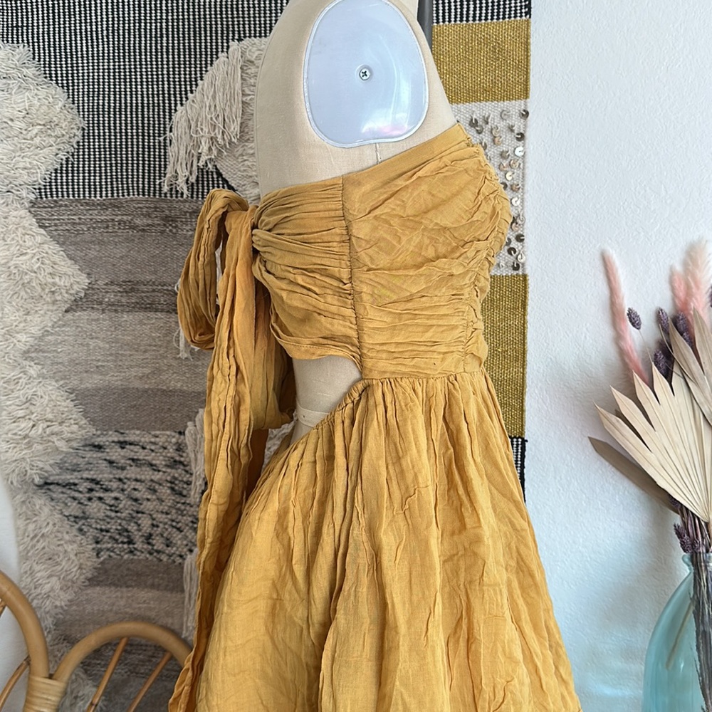🐚🐚Free people BOHO dress Bow tie back Size M
